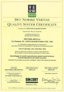 certificato di qualità 1